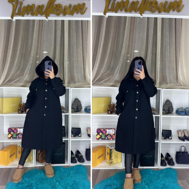 مونطو طويل بتفاصيل الصدف الراقي